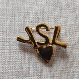 YSL Heart Brooch